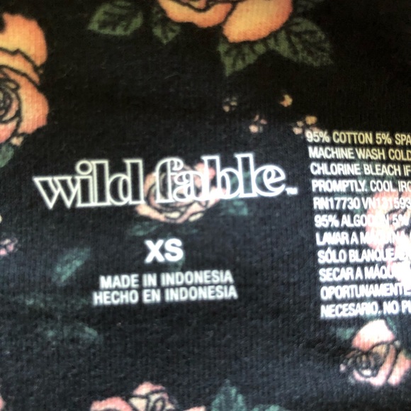 Wild Fable Womens Leggings XS Black/Floral - Picture 6 of 7